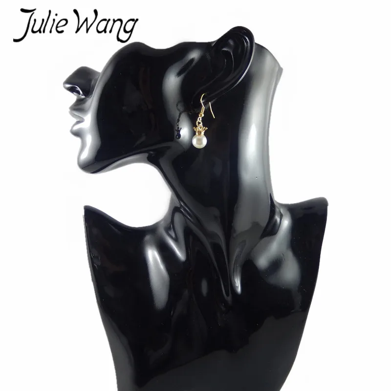 Julie Wang 1 пар/упак. золотые + молочно белые ABS цинковый сплав имитация жемчуга Корона