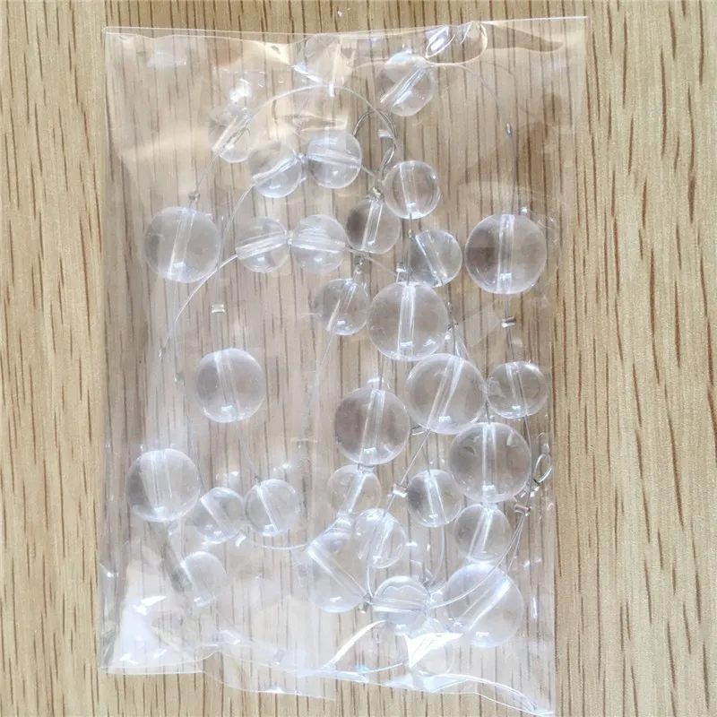 Круглые бусины 20 метров высокое качество Хрустальная гирлянда цепь Стеклянные