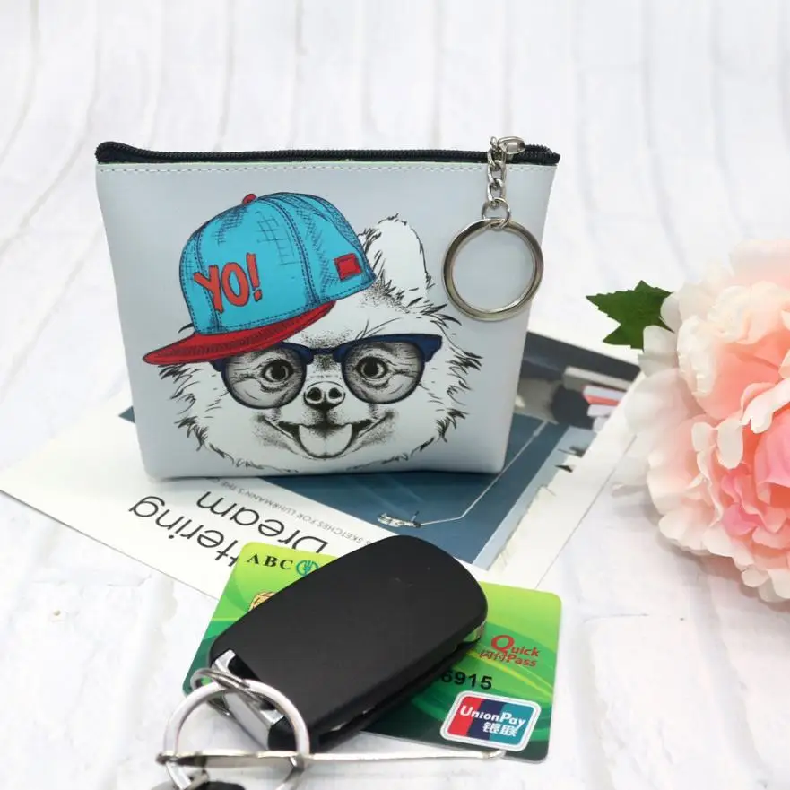 xiniu coin purse leather Women Girls Printing Dog Snacks Coin Purse Wallet Bag Change Pouch Key Holder mini bag monederos #35 | Багаж и