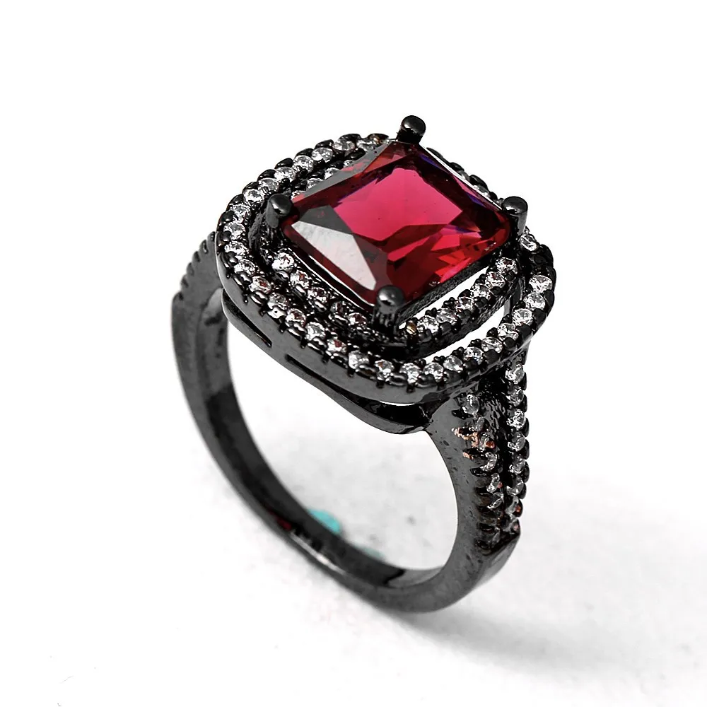 2018 новое черное золото и серебро прямоугольное инкрустированное цирконием