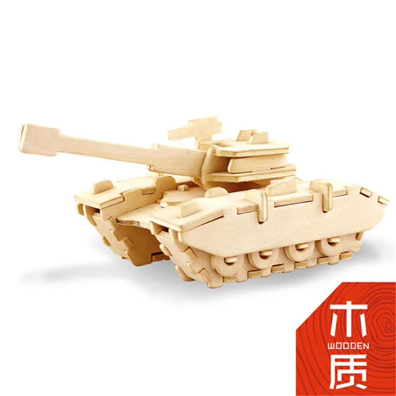 2019 Военная Модель 3D Деревянный пазл истребитель Танк модель игрушки для детей