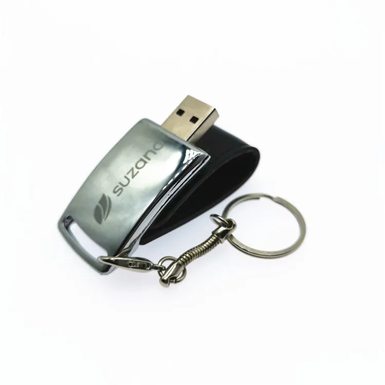 Высокоскоростной USB 3 0 металлический брелок флеш-накопитель 8 ГБ 16 32 64 кожаный