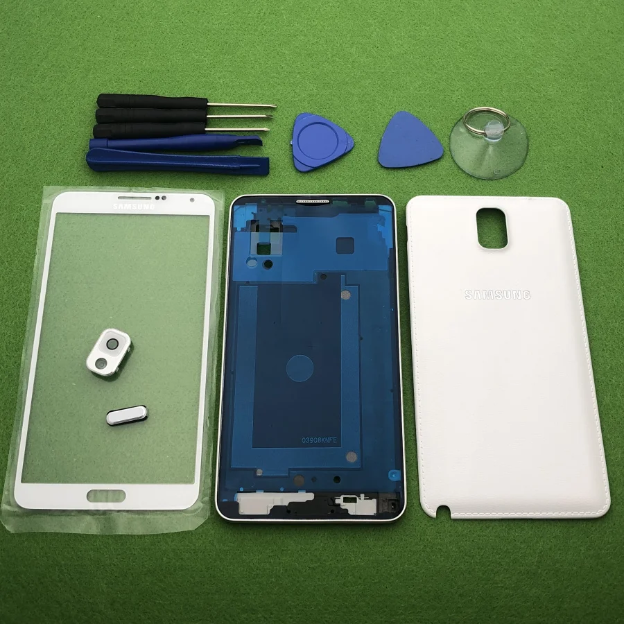 Для Samsung Galaxy Note 3 N900 N9005 N900S полный корпус ободок средняя рамка задняя крышка +