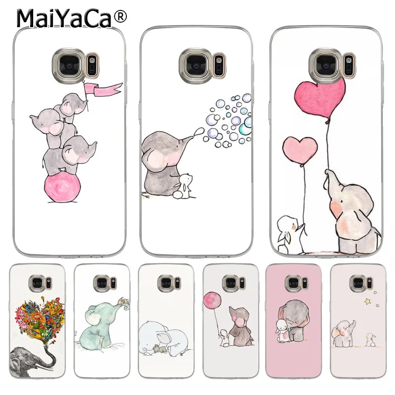 MaiYaCa милый маленький слон мультфильм Топ подробный популярный чехол для телефона