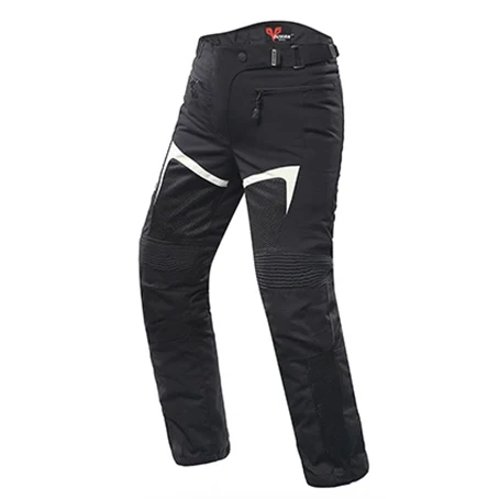 pants black white DUHAN, мотоциклетный костюм для гонок, мужская летняя куртка и штаны, сетчатая одежда для мотокросса, одежда для верховой езды, новинка, мужская одежда с CE, одобренные протекторы - Цвет: pants black white