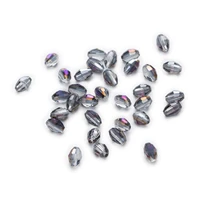 50 piece translucent purple olive cut faceted crystal glass spacer beads jewelry making 6 11mm