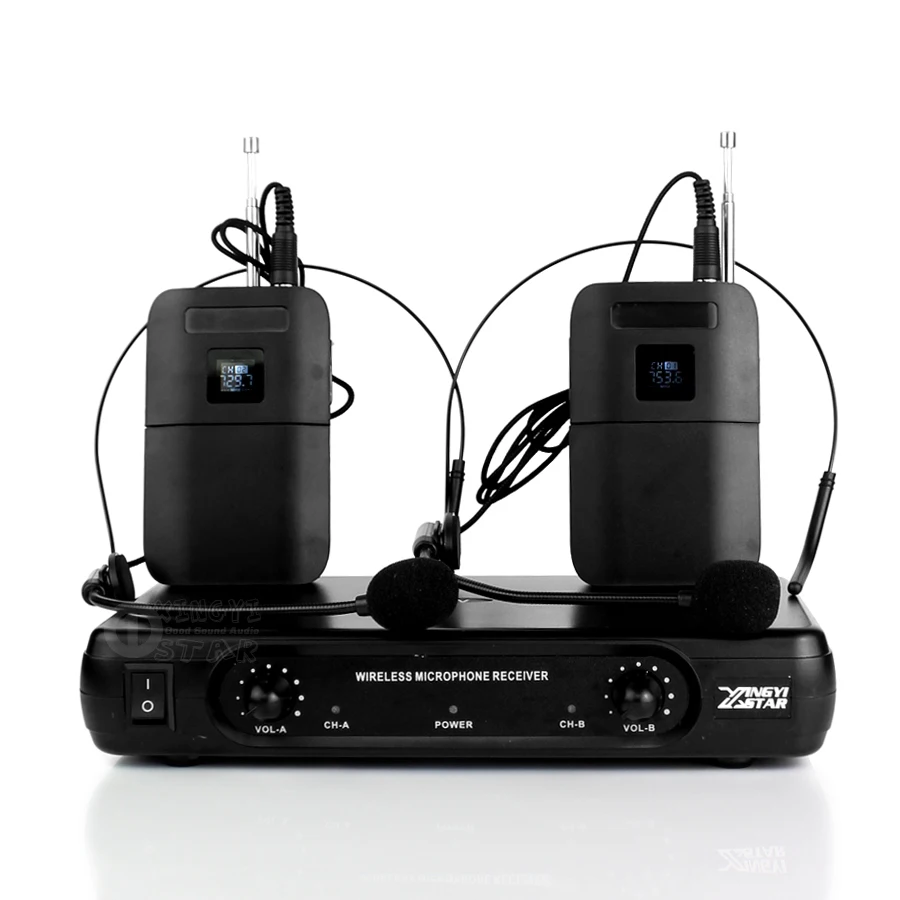 

Professional VHF Headworn Wireless Microphone System Headset Mic Cordless Receiver BLX1 Bodypack Transmitter Karaoke Microphones
