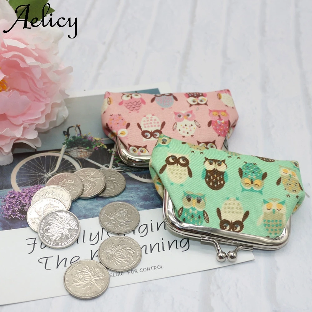 Aelicy женский кошелек для монет с совой сумка денег высокого качества однотонная