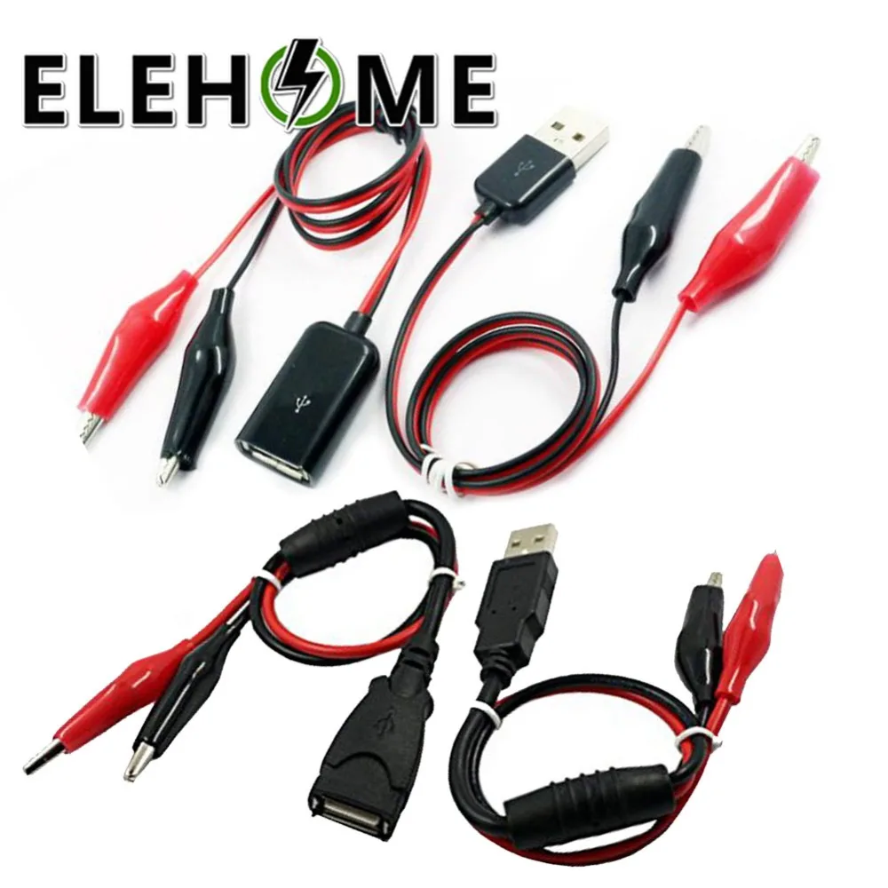 1 шт. USB зажим-крокодил зажимы Провода мужской/женский к USB тестер детектор DC измеритель напряжения мощность амперметра мощность XF30
