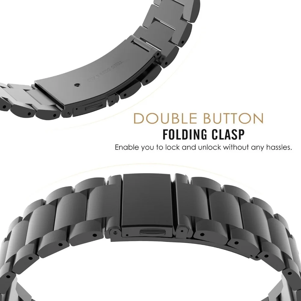 Универсальный ремешок для часов 18 мм 22 мм 20 мм ремешок для samsung Galaxy Watch Amazfit Stratos из нержавеющей стали металлические быстрые сменные булавки