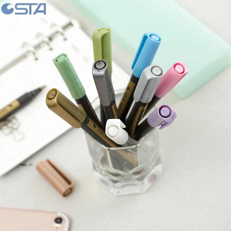 STA 10 шт./лот металлическая маркерная ручка для письма и украшения скрапбукинга