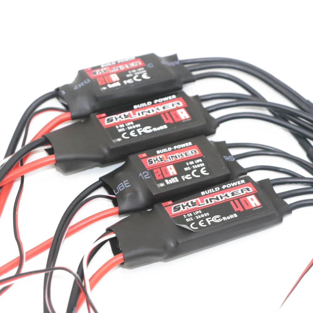 Сборка мощности BLHeli ESC 20A 30A 40A ESC Регулятор скорости с UBEC 2-3S для RC FPV квадрокоптера RC Самолеты вертолет