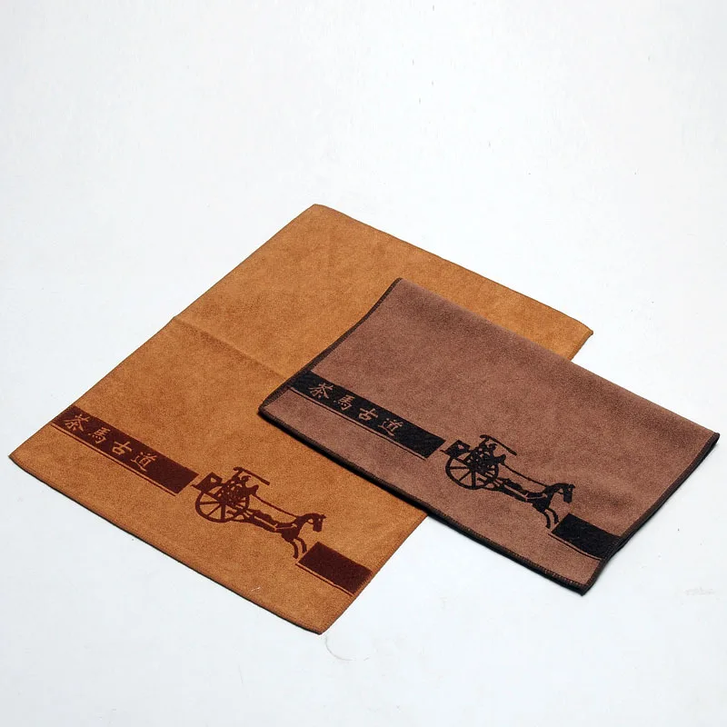 

Retro Chinese Chariot Superfine fiber tea towels absorbent strong kung fu tea towels high-grade tea cloth napkins tea tools