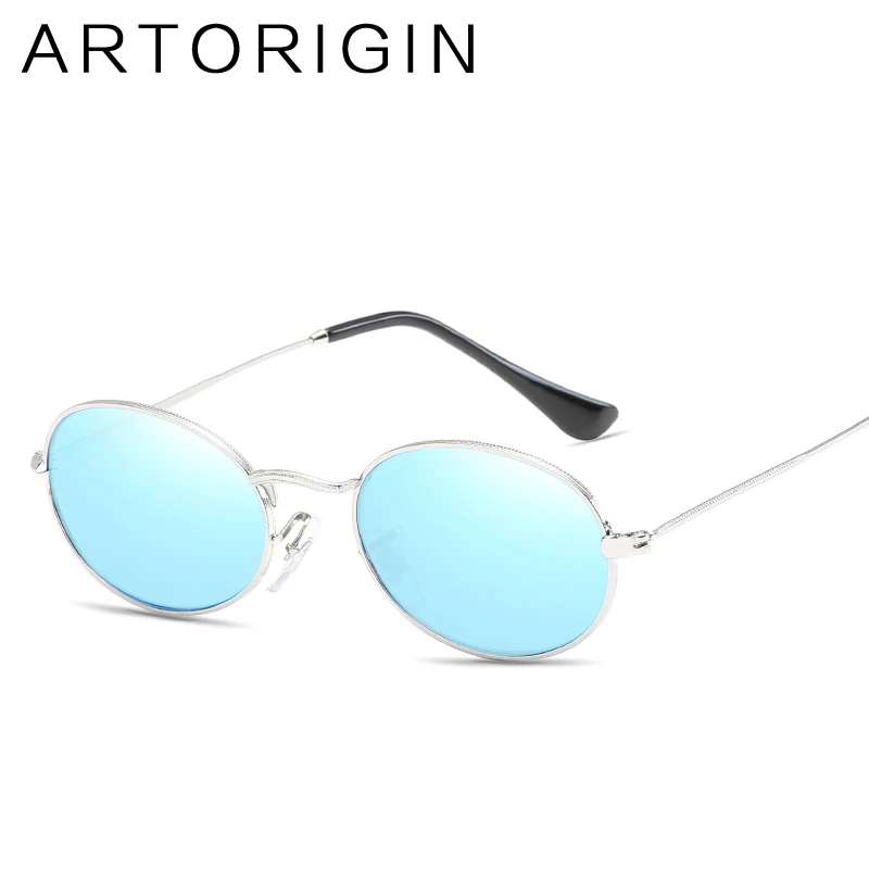 2018 Fashion Vintage Small Oval Sunglasses Women Metal Mirror Female Sun Glasses Red Gold Retro Ladies Oculos Eyewear | Аксессуары для