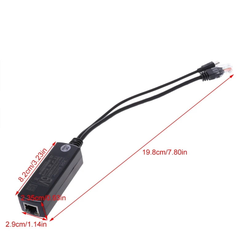 PoE сплиттер Micro USB Power Over Ethernet 48V to 5V 2.4A для Plug Y Cable Прямая поставка|power drop|power micro usbpower