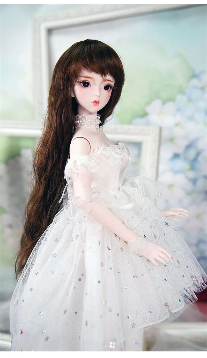 Парик для 1/3 BJD Тыква и каштановые волосы AI YoSD MSD SD набор игрушка подарок DC лати костюм 60 см кукла