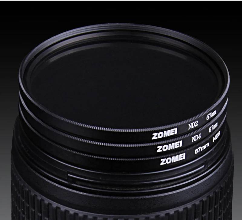 Фильтр ZOMEI 52/55/58/62/67/72/77/82 ND нейтральной плотности ND2 ND4 ND8 для объектива камеры Canon