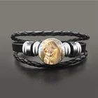 Классический браслет с защелкой из плетеной кожи и веревочной веревки, браслет, христианские ювелирные изделия