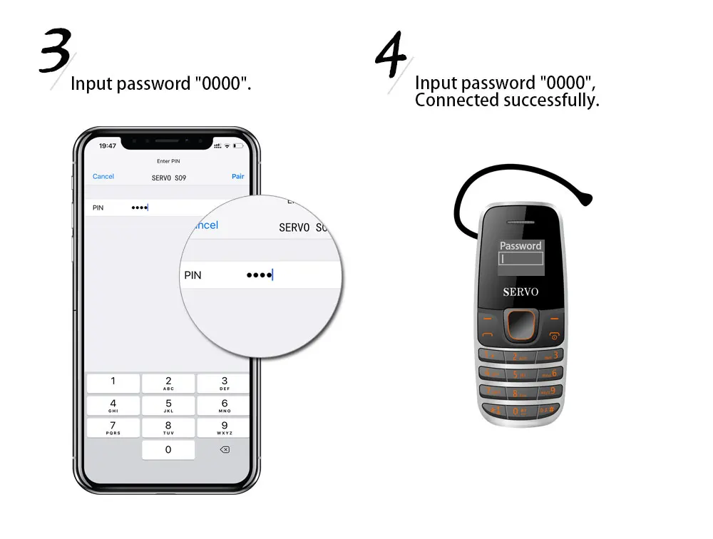 Телефон SERVO S09 0,66 дюймов маленький экран мини мобильный телефон Bluetooth Dialer Bluetooth наушники с низким уровнем радиации GSM мобильный телефон