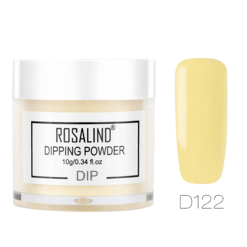 D122 ROSALIND Dip порошок лак для ногтей градиент французский пигмент хром погружение Порошковая голографическая аксессуары для маникюра блеск - Цвет: D122