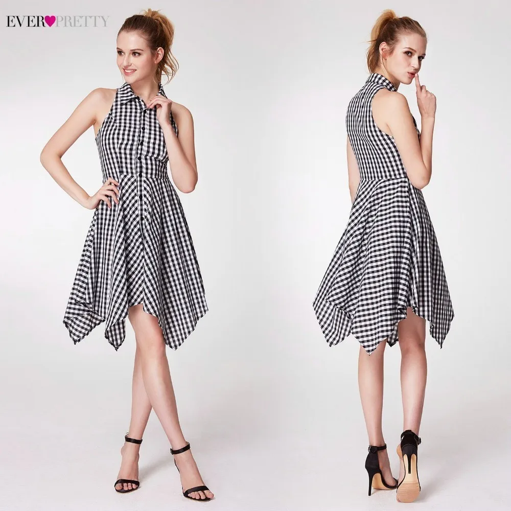 Новые платья для выпускного вечера, короткие платья Ever Pretty AS05990WB, трапециевидные платья-спагетти на бретельках с присборенной спиной, летние платья для праздника и вечеринки
