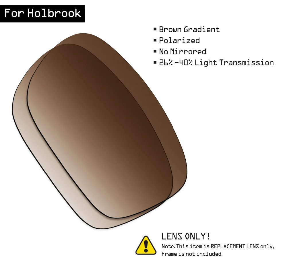Замена поляризованных солнцезащитных линз SmartVLT для Oakley Holbrook-коричневый