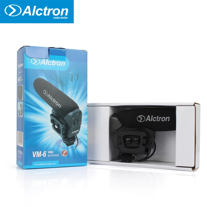 Alctron VM-6 дробовик стерео-микрофон Запись интервью микрофон для Canon Nikon любая DSLR камера DV видеокамера
