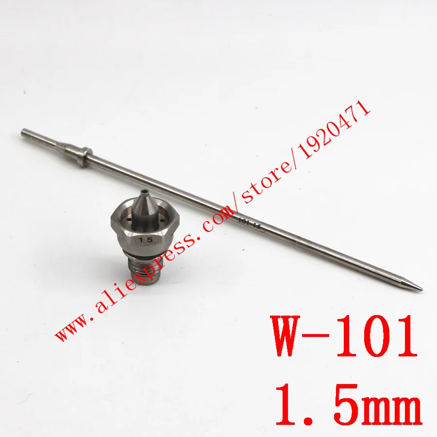 1.5mm Япония W-101 пистолет-распылитель насадка для краски на иглу 1,0/1,3/1,5/1,8 мм, сделано в Японии, сопла+ набор игл для W101 пистолет-распылитель - Цвет: 1.5mm