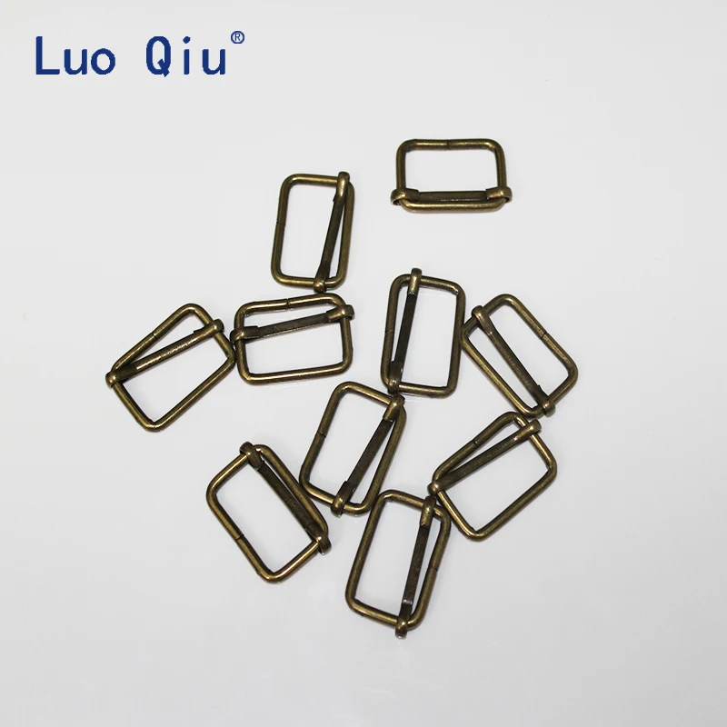 Luo Qiu 200 шт./лот 25 мм 1 дюйм бронзовая лямка Регулировочная Пряжка подтяжки пряжки