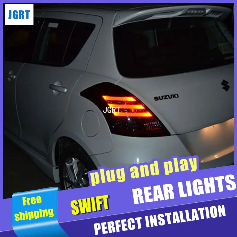 Автомобильный Стайлинг для Suzuki Swift Задний светильник в сборе 14-15 для Swift Задний светильник s выделенный Автомобильный свет, светодиодные задние фонари светильник с 4 шт