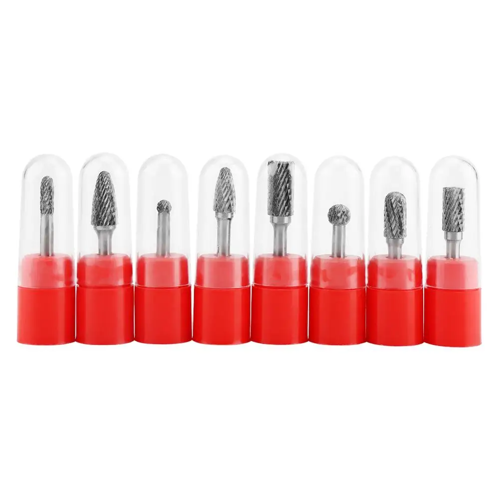 

8Pcs Double Cut Tungsten Steel Carbide Rotary Burr Die Grinder Bit Rotary Burrs Metalworking Rotary Files Tool Set High Quality