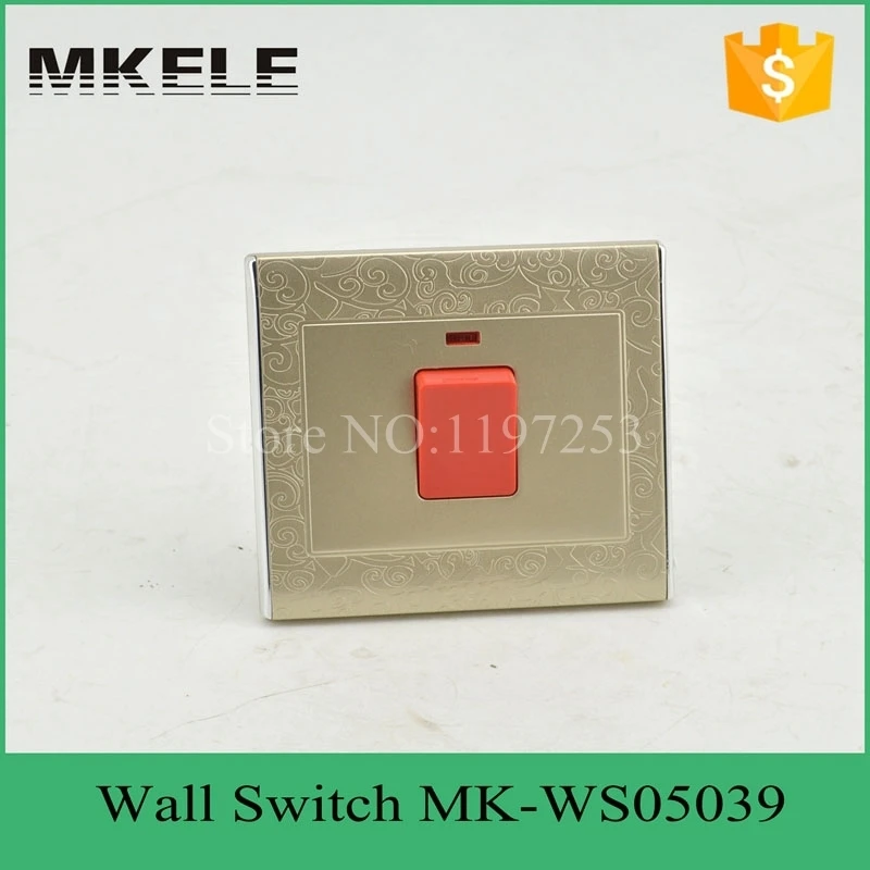 MK-WS05039 free shipping 20A wall mounted touch switch with neon European standard light led indicator | Обустройство дома