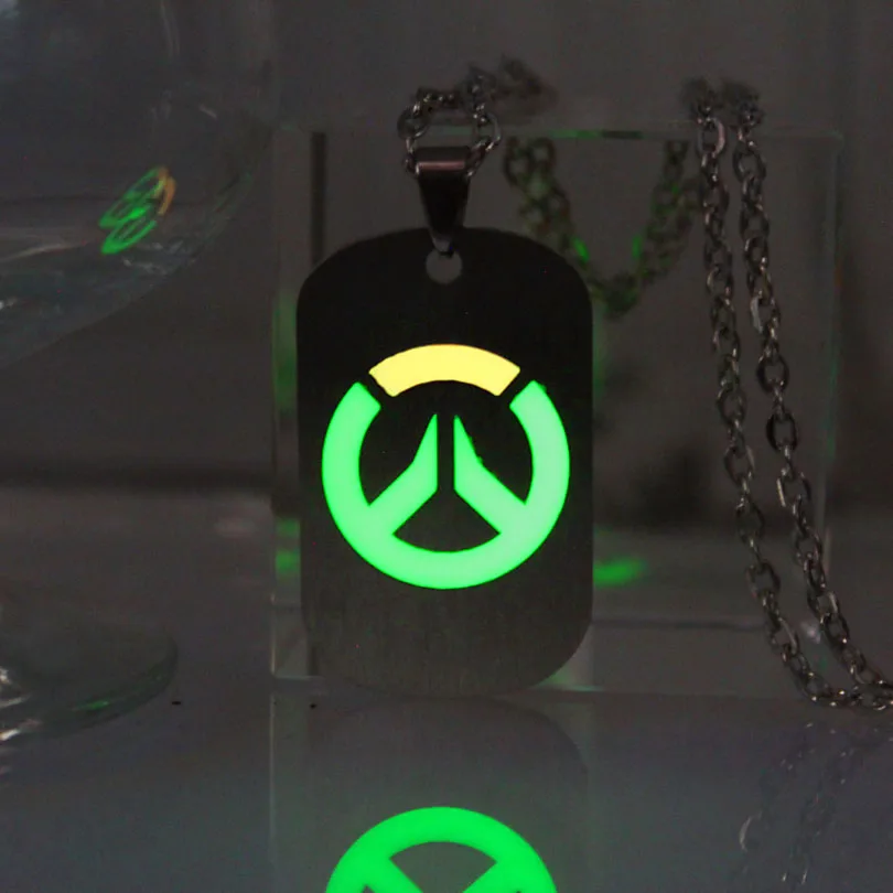 Ожерелье Overwatch светящееся ожерелье подвески брелок Модная бижутерия подвеска