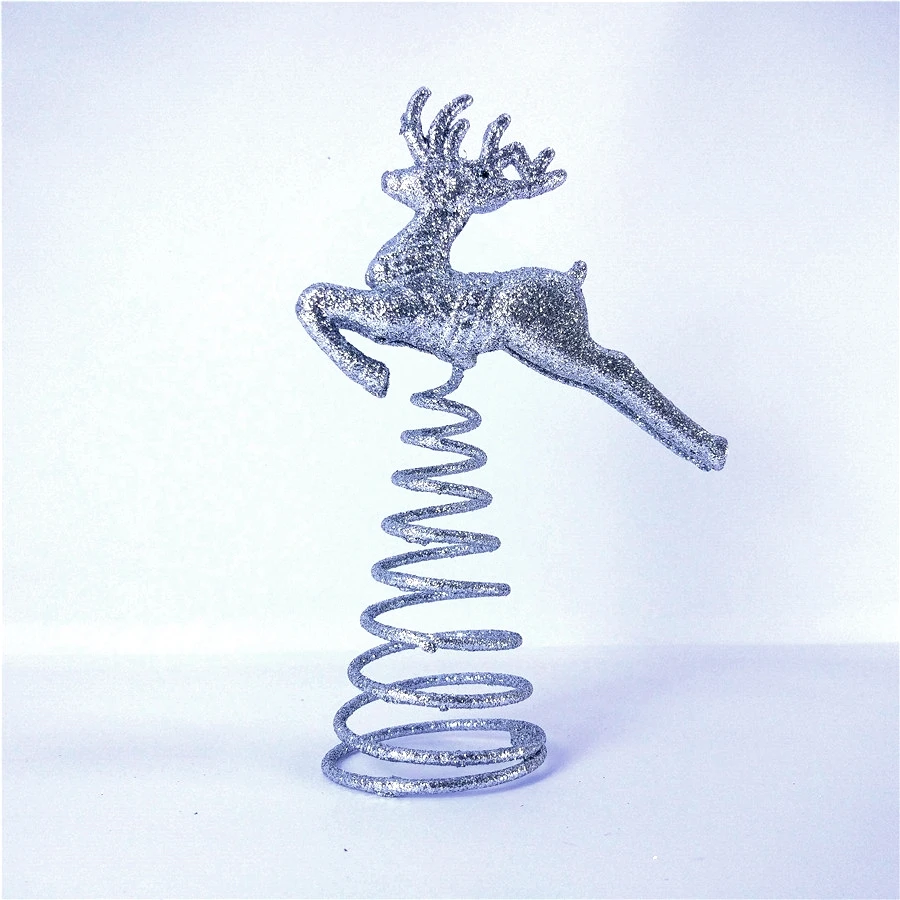 15 см Рождество бегущий олень новый год пластик Лось ремесла Декор Топпер