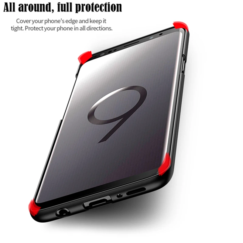 Чехол для Samsung S9 Plus IPAKY брендовый роскошный гибридный чехол из закаленного стекла