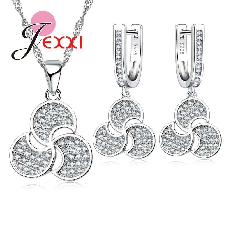 Комплект ювелирных изделий из серебра 925 пробы для женщин и девочек Комплект ювелирных изделий из серебра 925 пробы для женщин и девочек