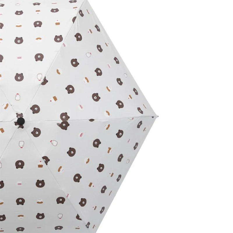 Мини маленький Зонт прозрачный Карманный анти-УФ зонтик ветрозащитный пять