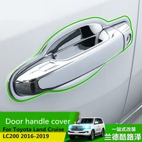 door handle protection cover modified handle door bowl protection stainless steel abs for toyota land cruiser lc200 5700