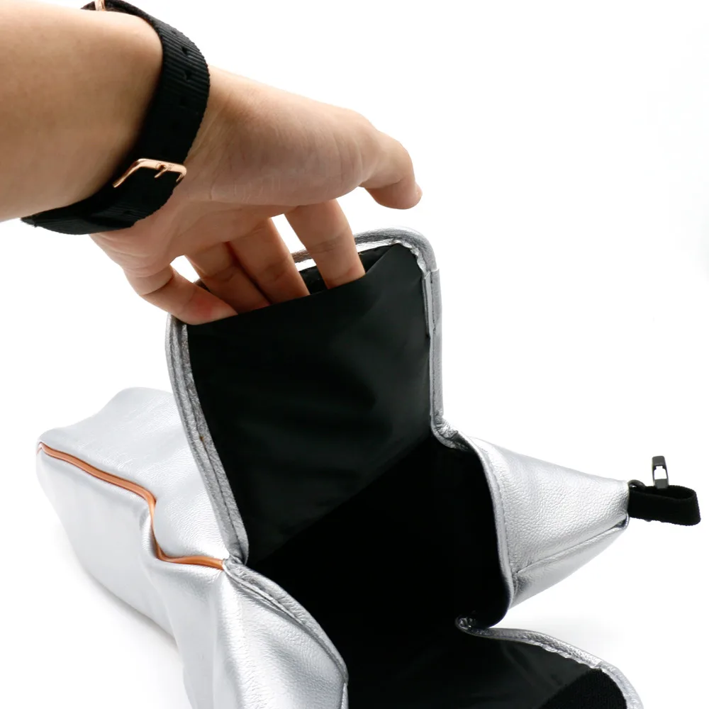 Новое поступление яркое серебро PU камера мягкий чехол М размер для Canon Nikon камеры