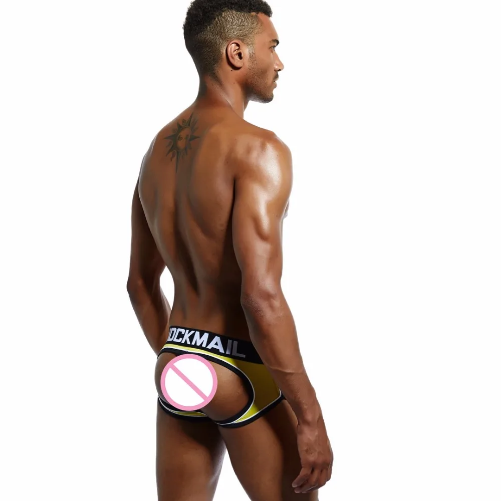Бренд JOCKMAIL, мужское нижнее белье, боксеры, шорты, открытая спина, ягодицы, хлопок, сексуальное, открытая спина, гей, мужское нижнее белье, JockStrap cuecas, Гей Трусы