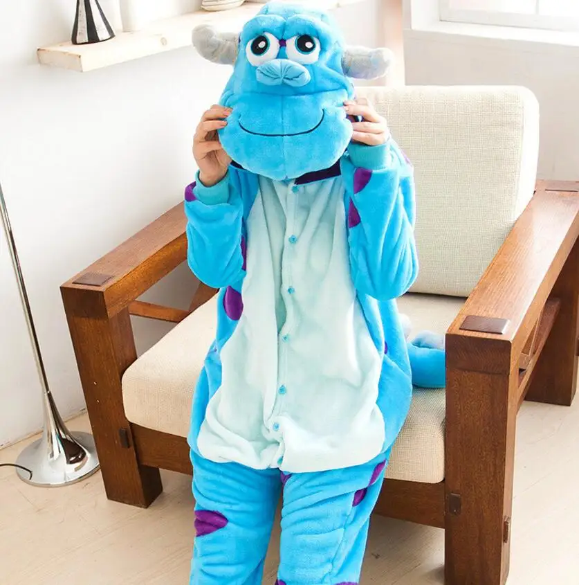 Фланелевые уличные волосы необычный Салливан пижама с животным рисунком