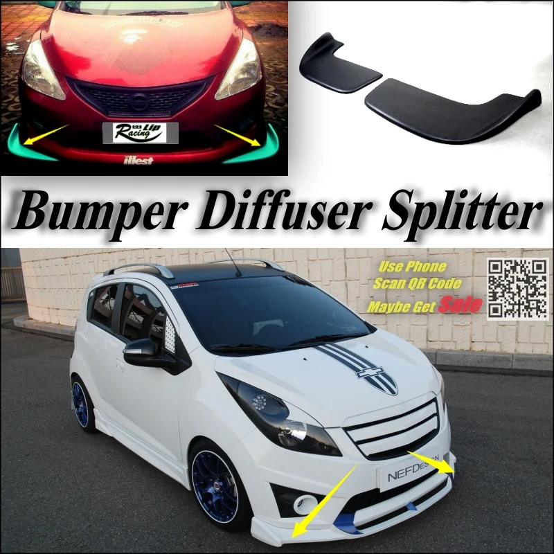 Автомобиль Splitter Диффузор Бампер Canard Lip Для Chevrolet Spark Настройки боди-Кит/Передний Дефлектор Лоскут Подбородок Fin Изменить Тело ремонт