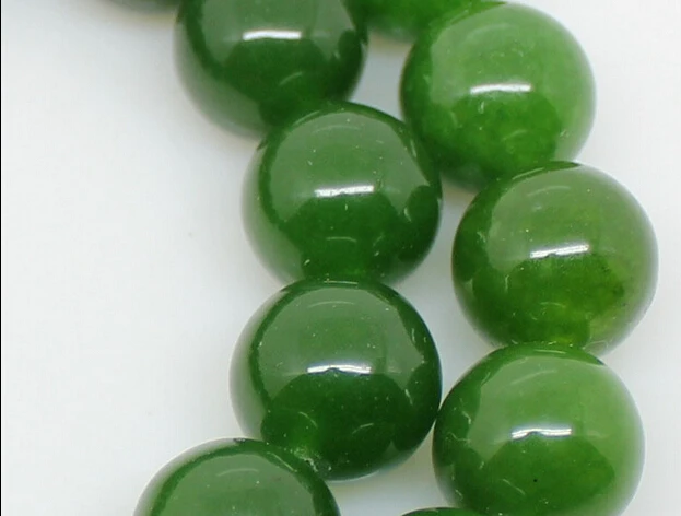

Free shipping Miss00355 wholesale lot 5strand 14mm dark green malay round quartz loose beads gem stone 15"long strand