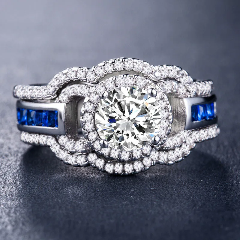 Кольцо Huitan кладда 3 шт. свадебное двухцветное кольцо набор для женщин подарок на