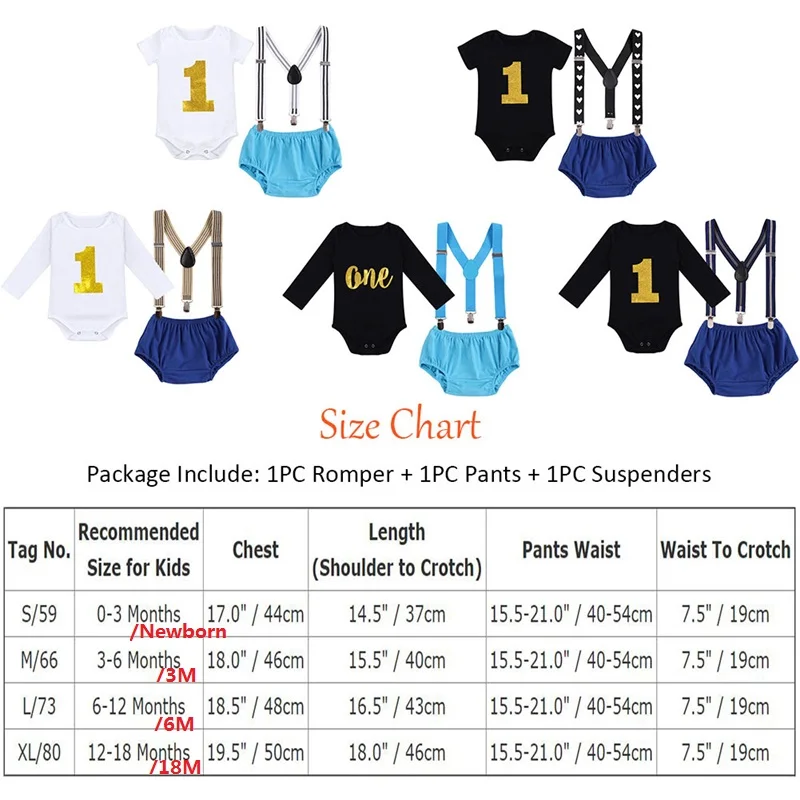 

Cake Smash Outfit Baby Newborn Birthday Party Clothes Baby Boy & Girl Clothes for Photography Cute Baby Suspenders Shorts Outfit