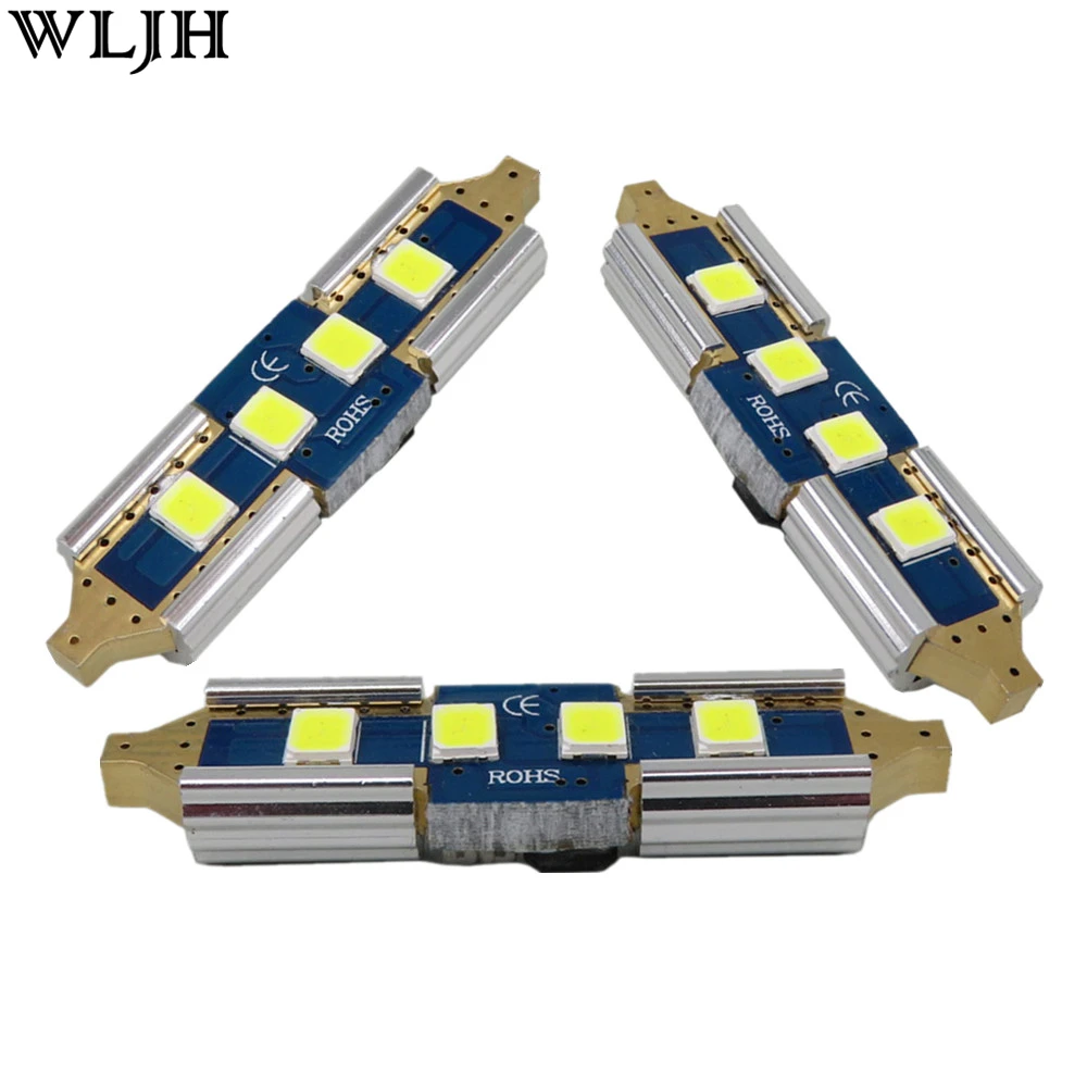 Wljh 2x canbus автомобилей светодиодные светодиоды 31 мм 36 39 41 2835 smd DE3175 SV8.5 C5W 6418 6411 C10W 272