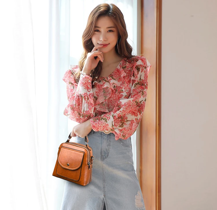 2019 модные женские сумки на плечо из искусственной кожи маленькие кожаные