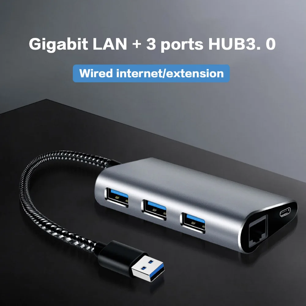 5 в 1 USB/type c Мульти USB Type концентратор конвертер с 3 RJ45 PD порт для Windows 10/8.1/8/7/ Vista XP