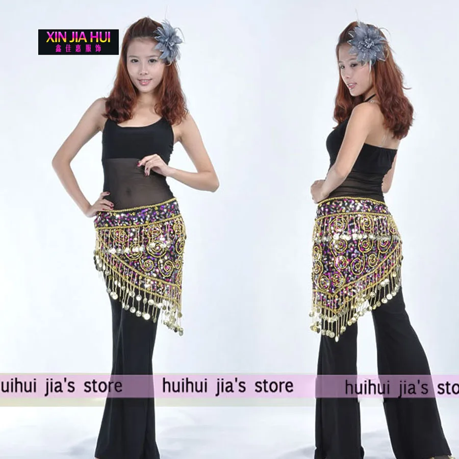 Блестящие хип шарф Belly Dance одежда для продажи Для женщин красивый танец живота