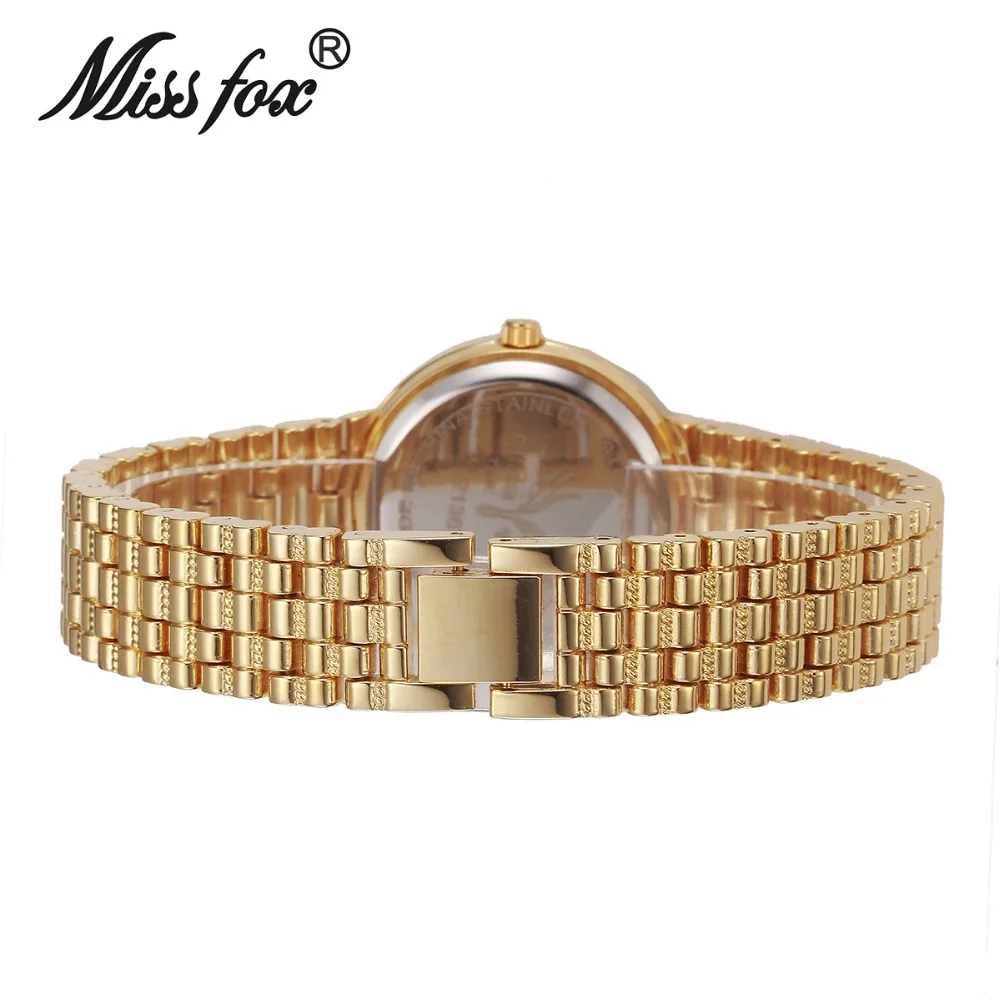Miss Fox известный бренд кварцевые женские часы с бриллиантами 18 k золотые